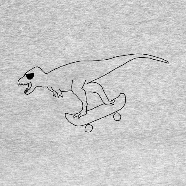 Skateboarding Dino by fransinaloevera